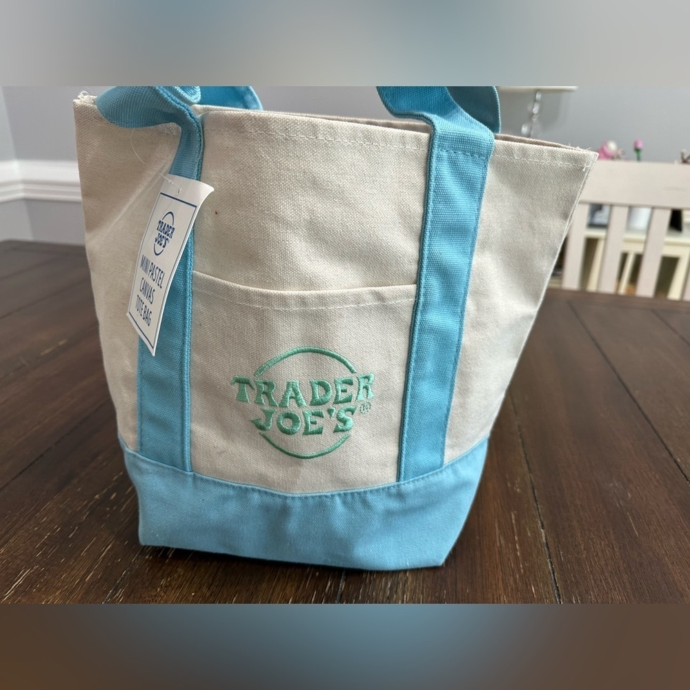 Trader Joe’s pastel tote bag